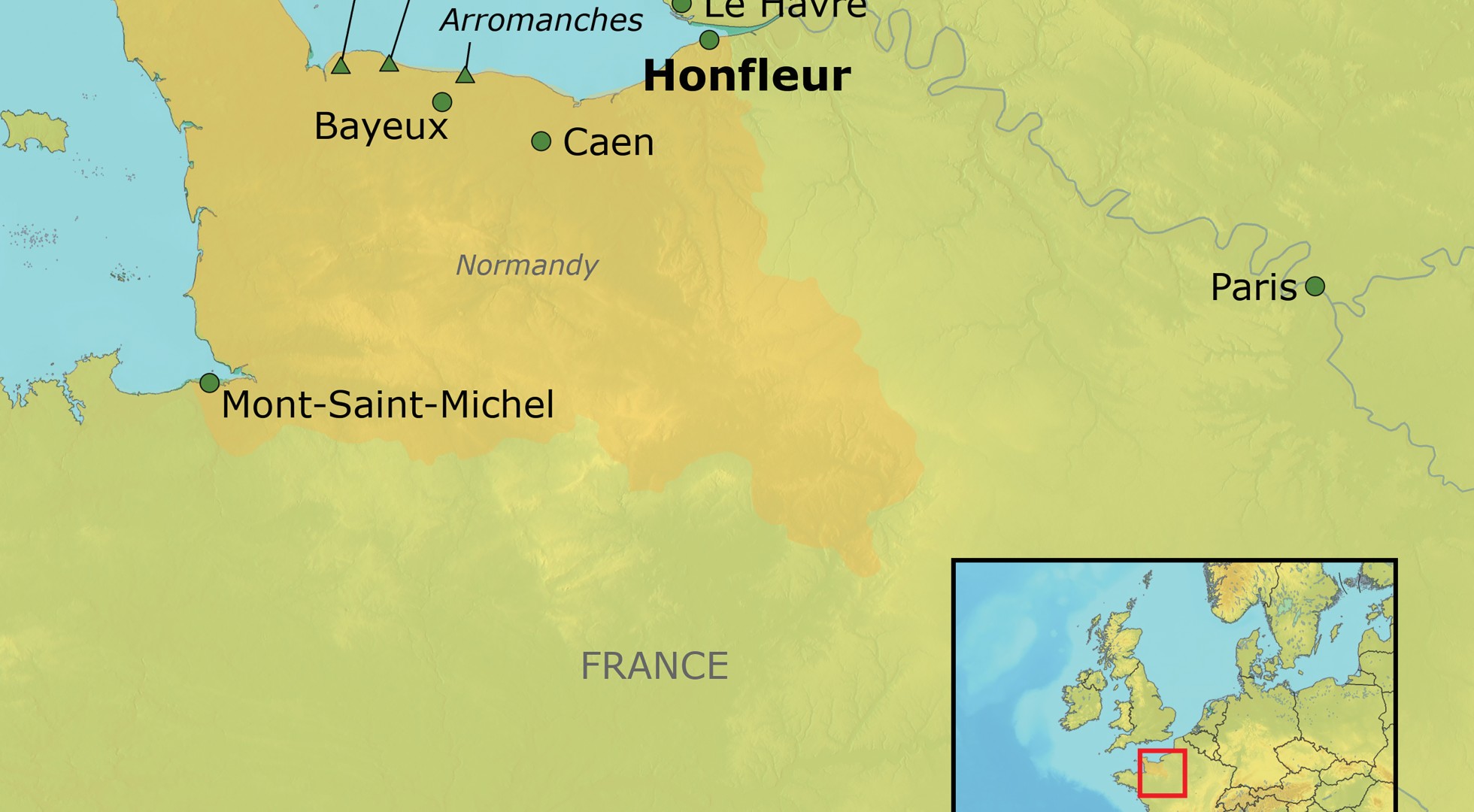Honfleur France Map