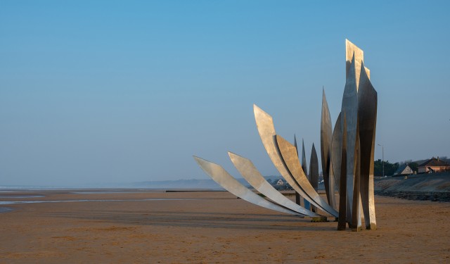 sculpture on beach