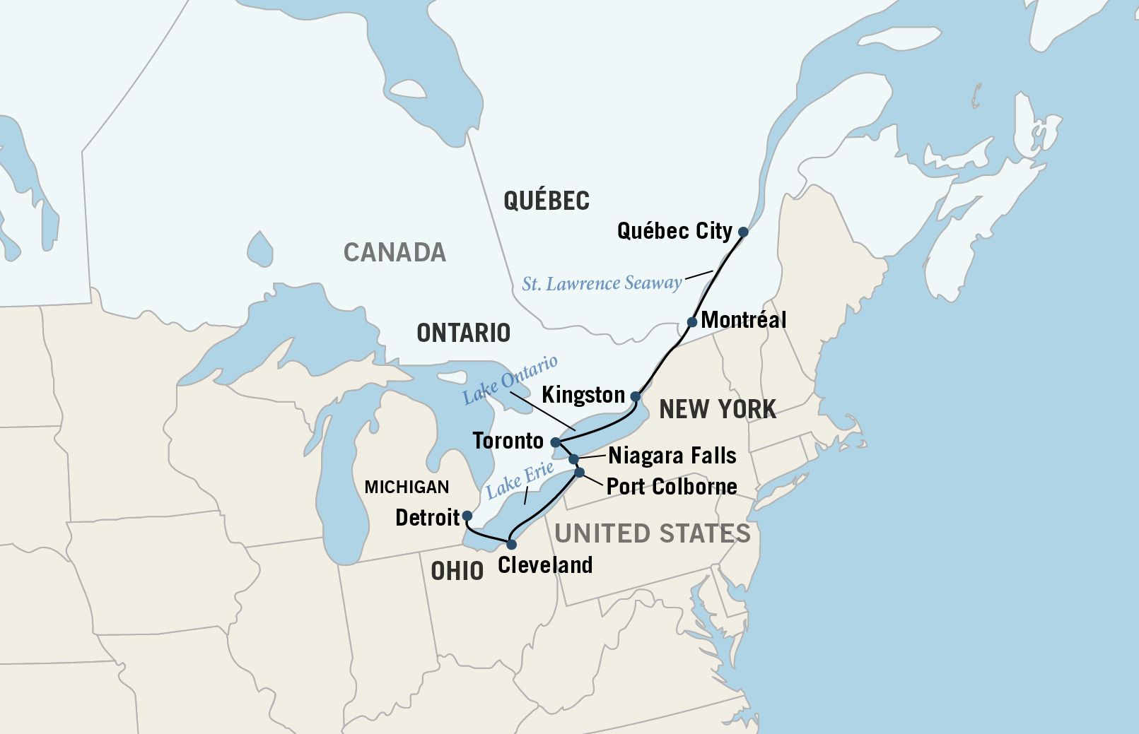 Map Of Canada St Lawrence River